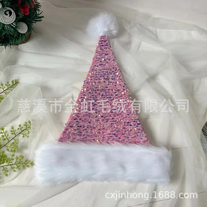 Elegant Christmas Color Block Nonwoven Hat showcasing a premium design, perfect for festive celebrations.