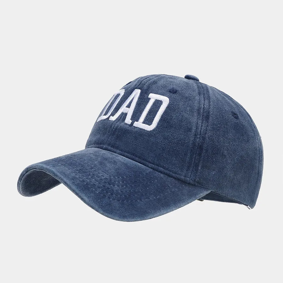 Unisex elegant baseball cap featuring intricate letter embroidery, designed with curved eaves, perfect for all seasons and suitable for both men and women.