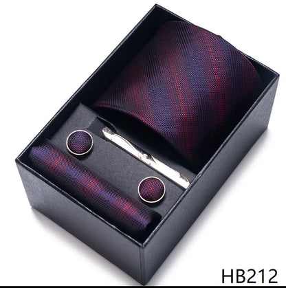 Elegant geometric cufflinks in solid colour, crafted from high-quality polyester yarn, perfect for men's formal wear.