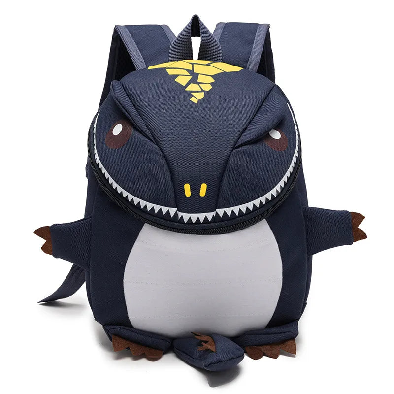 Elegant double shoulder straps on a chic dinosaur-themed backpack, designed for ultimate comfort and style for children.