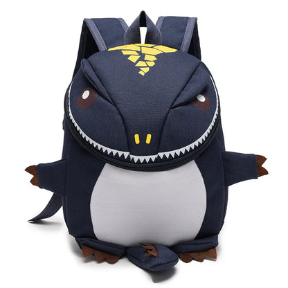 Elegant double shoulder straps on a chic dinosaur-themed backpack, designed for ultimate comfort and style for children.