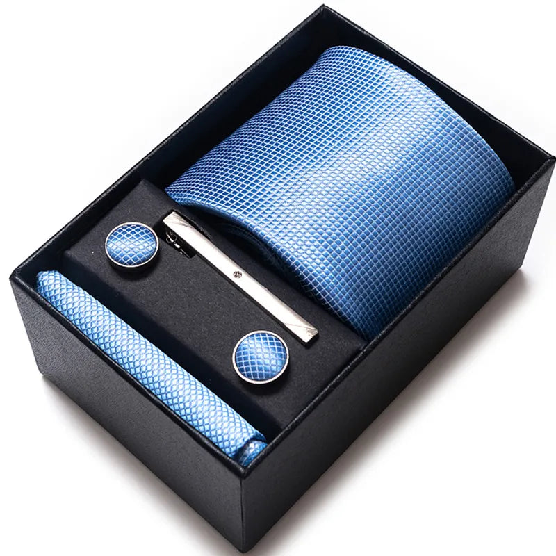Luxurious men's cufflinks featuring an elegant geometric solid colour design, crafted from high-quality polyester yarn, perfect for formal occasions.