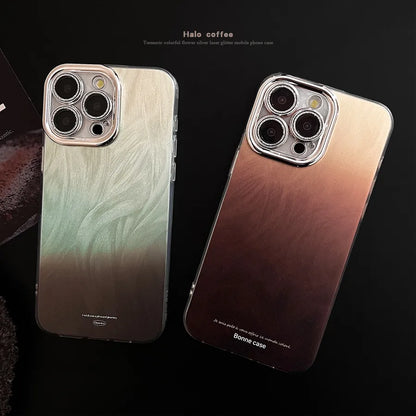 Elegant phone case in brown gradient featuring full protection and personality style, designed to fit iPhone 15 Pro Max and Samsung Galaxy.