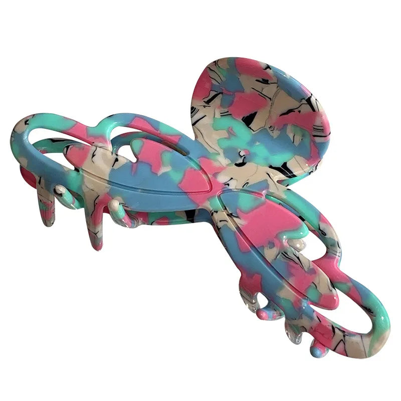 Fashionable Elegant Dove Acetate Large Shark Clip, a premium hair accessory that embodies retro elegance.