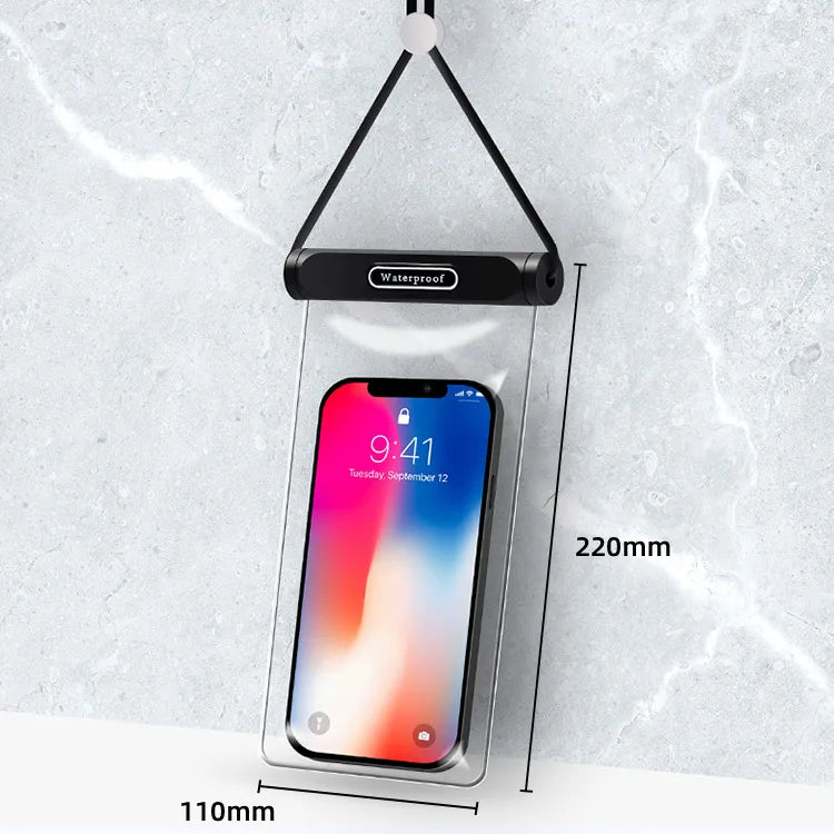 Luxury waterproof TPU bag in solid colour, designed for swimming accessories, showcasing a lightweight design at just 70g, perfect for casual use.