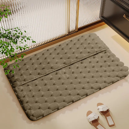 Casual Solid Color Polyester Fiber (polyester) carpet Bathing