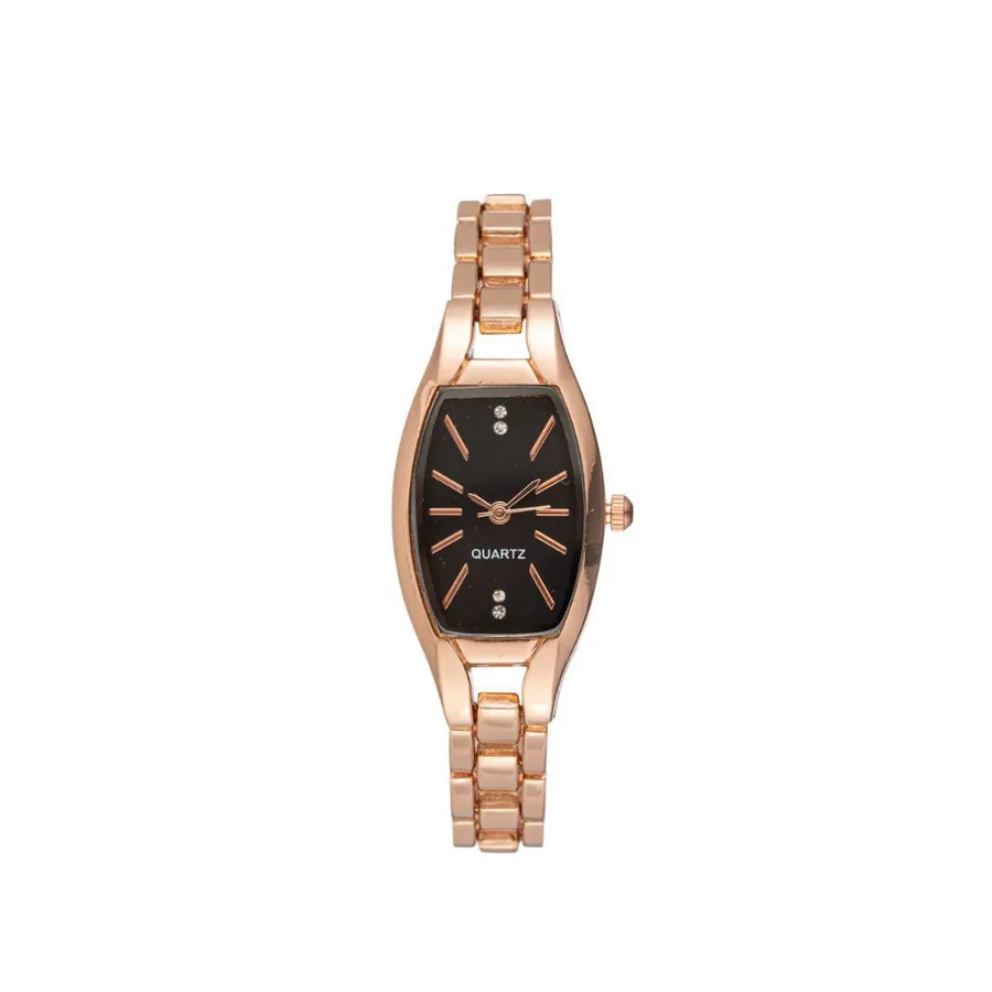 Elegant women's classic solid colour quartz watch featuring a luxurious stainless steel jewelry buckle, designed for casual daily wear.