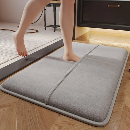 Casual Solid Color Polyester Fiber (polyester) carpet Bathing