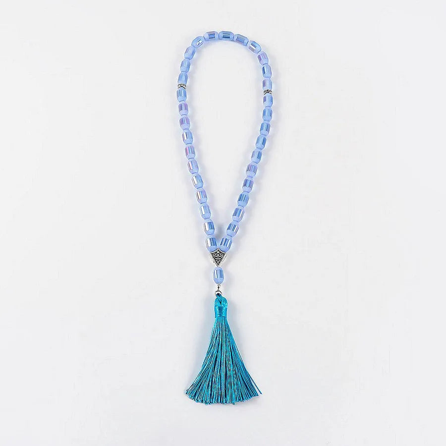 Elegant classical tassel rosary made of alloy and glass, showcasing exquisite craftsmanship and design, perfect for home decor and special occasions.