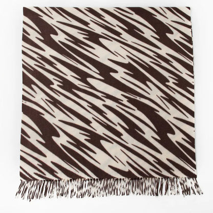 Women's Casual Zebra Leopard Polyester Tassel Scarf