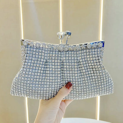 Stylish and sophisticated women's square clutch bag with a vintage design, featuring a durable polyester material.