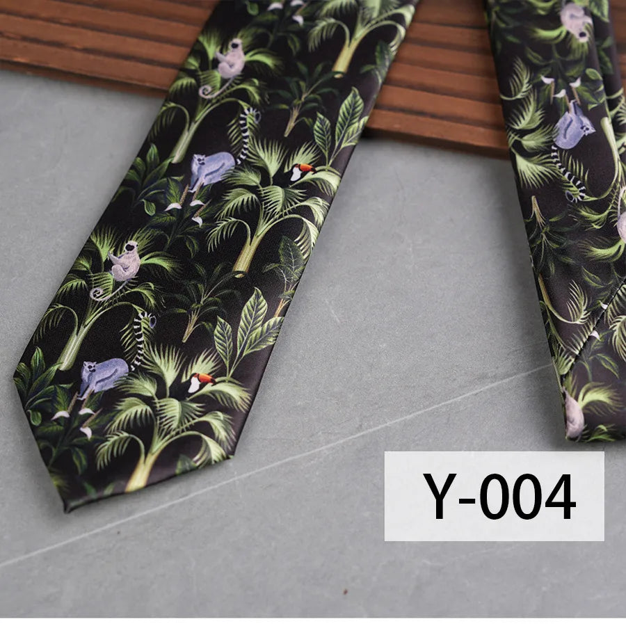 Chic men's tie designed with a luxurious geometric plant arrow pattern in durable polyester yarn, merging elegance with casual sophistication.