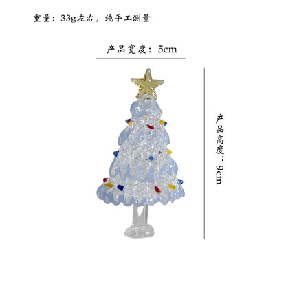 Chic frosted glass Christmas tree decoration elegantly displayed in a modern setting, representing refinement for any festive occasion.