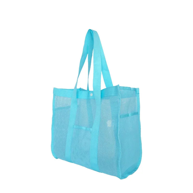 Premium beach storage solution, solid colour nylon bag for swimsuits and accessories, tailored for elegant vacation experiences.