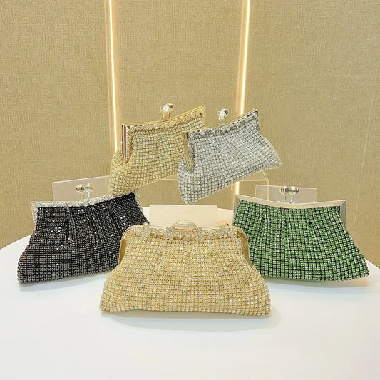 Elegant luxury women's square shape clutch bag crafted from retro-style polyester, featuring a chic crossbody strap, perfect for dinner outings and special occasions.