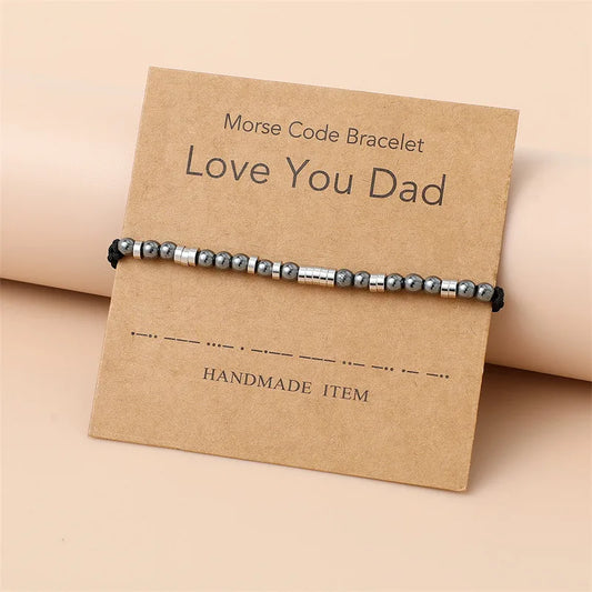 Elegant unisex bracelet featuring a geometric rope design crafted from Hematite and 304 stainless steel, perfect for casual or simple style occasions.