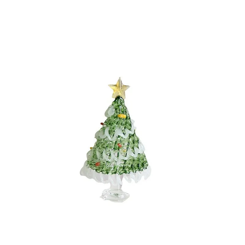 Beautiful frosted glass tree decoration embodying festive spirit, a luxurious addition to your Christmas decor or a thoughtful craftwork gift.