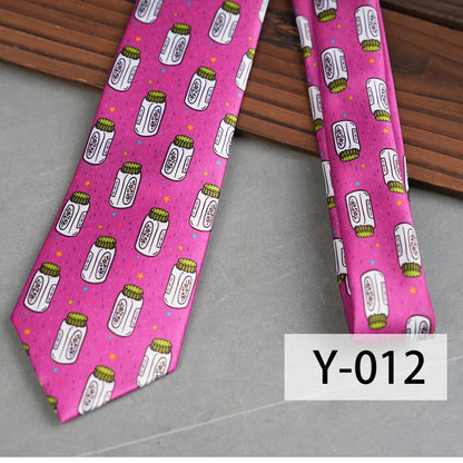 Stylish men's tie made from high-quality polyester yarn, decorated with a unique geometric plant arrow design perfect for upscale casual attire.