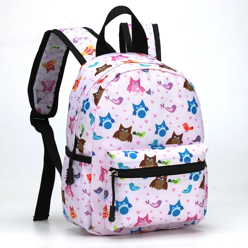 Elegant medium size waterproof kids backpack with delightful animal prints, perfect for school use, crafted from high-quality materials.