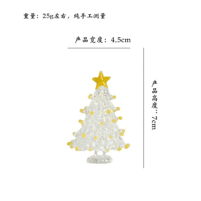 Elegant frosted glass Christmas tree decoration showcased in a luxurious setting, perfect for festive home and office decor.