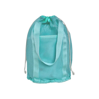 Close-up of the premium nylon material used in the luxury beach swimming clothes storage bag, showcasing its durability and style.