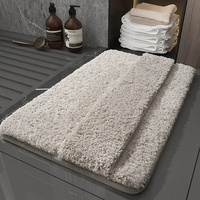 Casual Solid Color Polyester Fiber (polyester) carpet Bathing