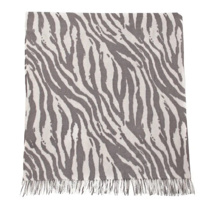 Women's Casual Zebra Leopard Polyester Tassel Scarf