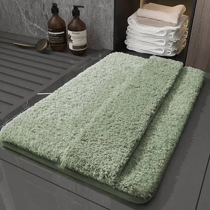 Casual Solid Color Polyester Fiber (polyester) carpet Bathing
