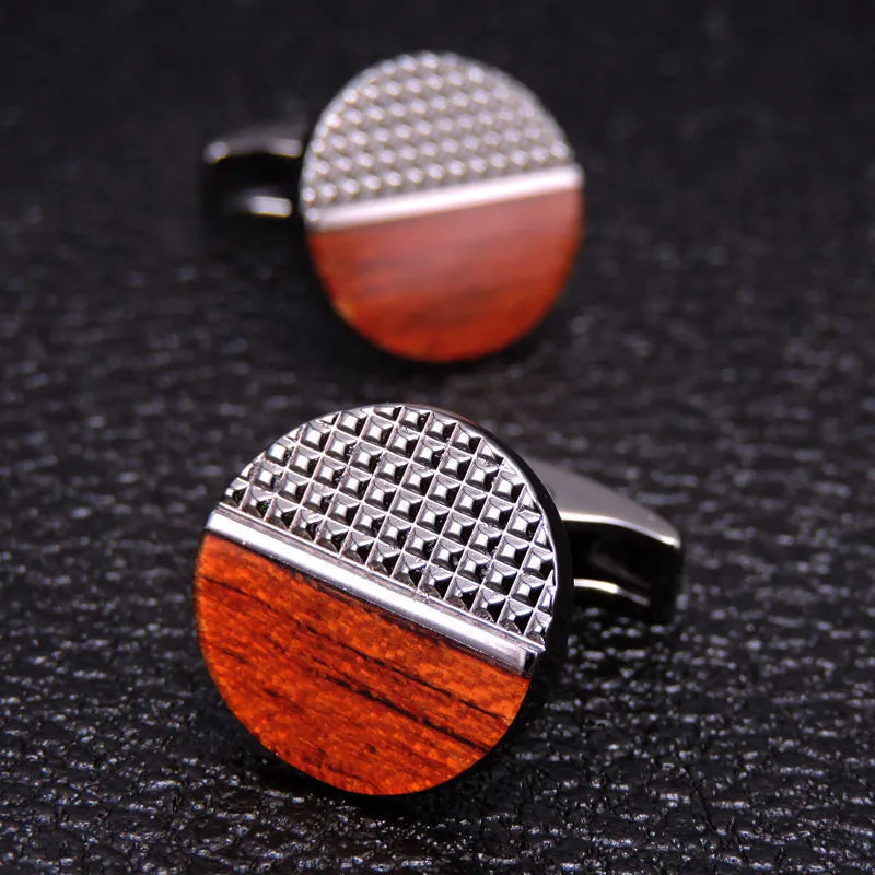 Stylish copper plated men's cufflinks displayed elegantly, ideal accessory for professional attire.