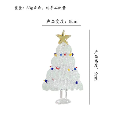 Sophisticated frosted glass ornament resembling a Christmas tree, beautifully crafted to add a luxurious touch to holiday celebrations.