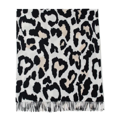 Women's Casual Zebra Leopard Polyester Tassel Scarf