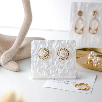 Acrylic Earring Display Stand Cloud Pattern Jewelry Storage Organizer Nordic Style Photo Prop For Ear Studs And Hoops