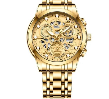 Elegant business-style men's round quartz watch, designed for daily wear, perfect for sophisticated occasions.