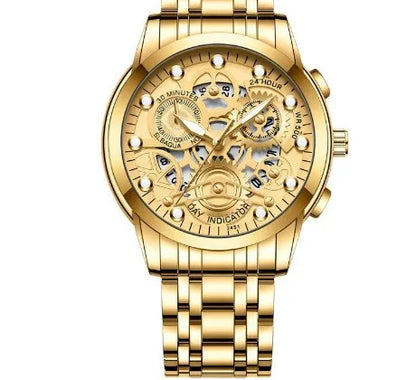 Elegant business-style men's round quartz watch, designed for daily wear, perfect for sophisticated occasions.