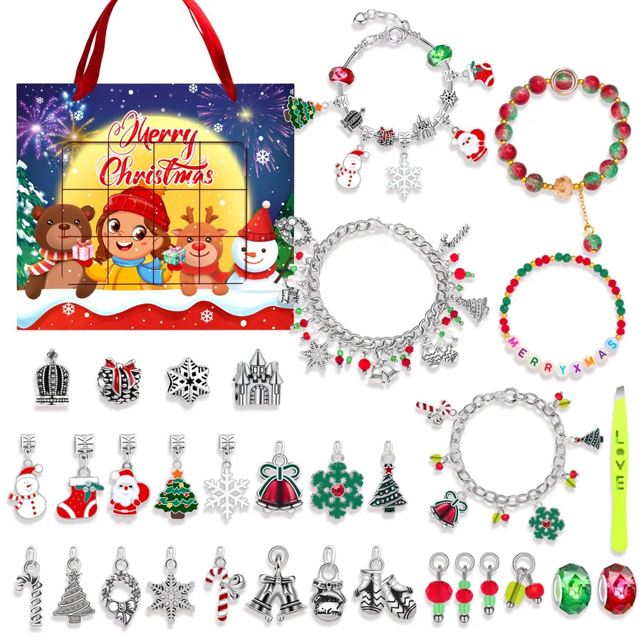 1 Set Zinc alloy Christmas Hat Santa Claus Christmas Socks Pendant Chain Jewelry Accessories