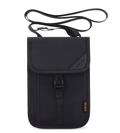Premium quality nylon passport holder with sling strap, epitomising convenience and style for modern travel enthusiasts.