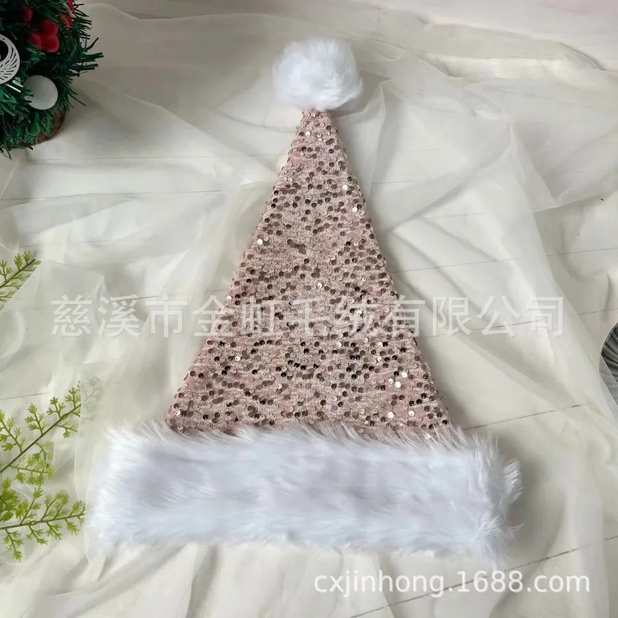 Elegant Christmas Color Block Nonwoven Festival Hat showcasing a vibrant and festive design, perfect for holiday celebrations and parties.