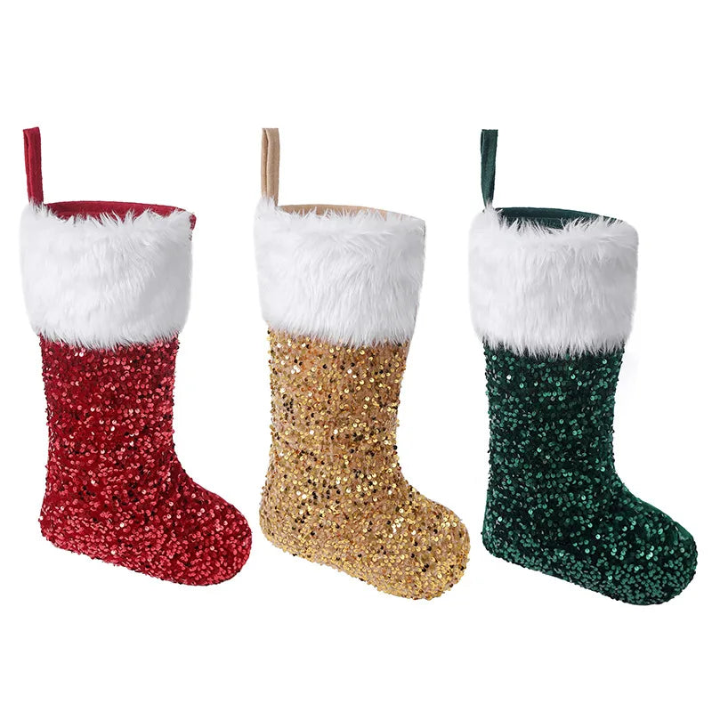Elegant one size fits most Christmas socks, perfect for adding a stylish touch to your holiday celebrations.