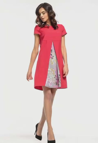 Elegant Floral Pattern Woven Daydress by Tessita - Freedom of Movement and Style