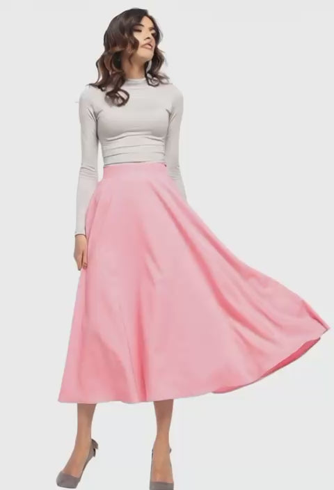 Elegant 50s Inspired Midi Skirt by Tessita - Perfect for Casual and Formal Wear