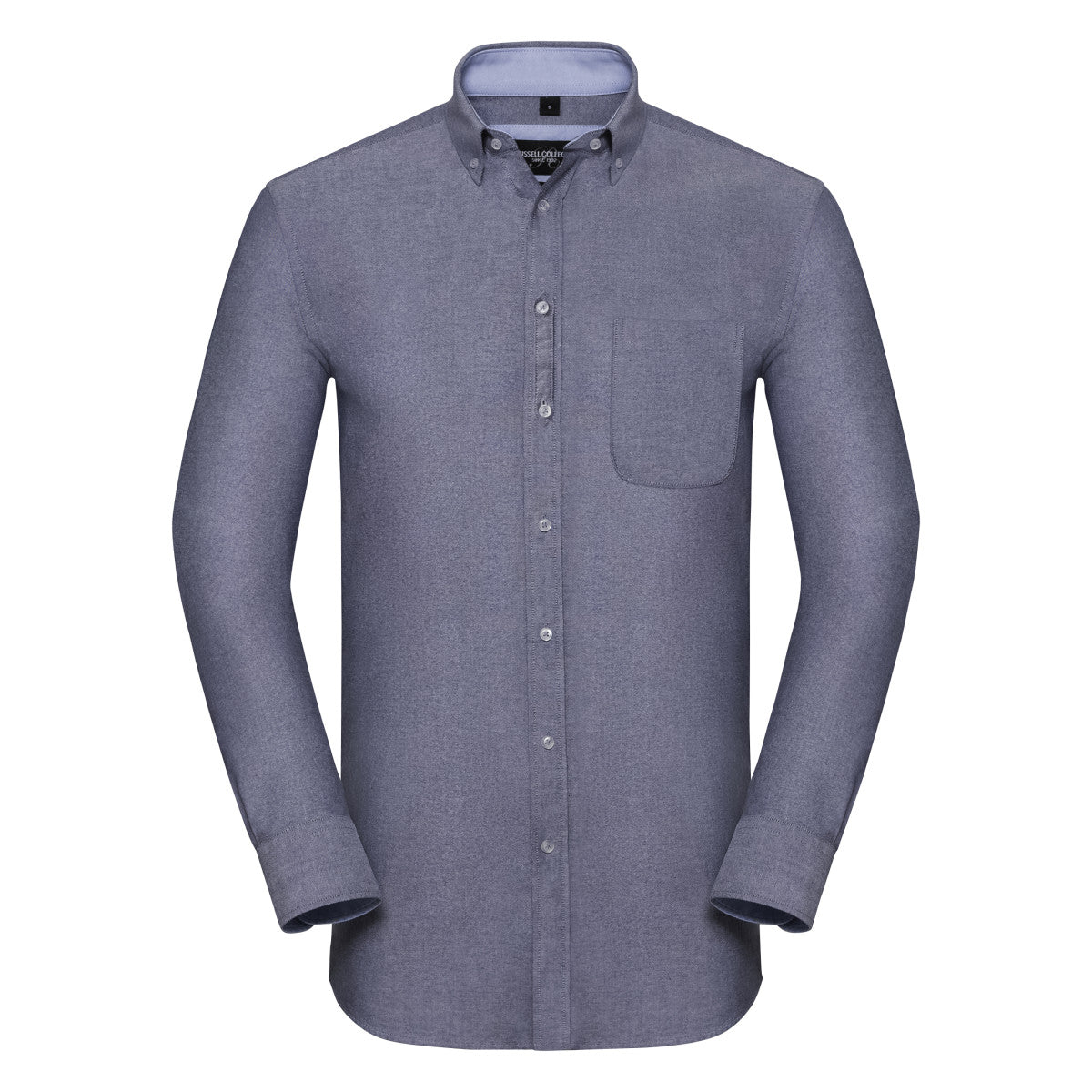 Elegant Oxford shirt made from 100% certified organic cotton, showcasing easy care and chic design elements.