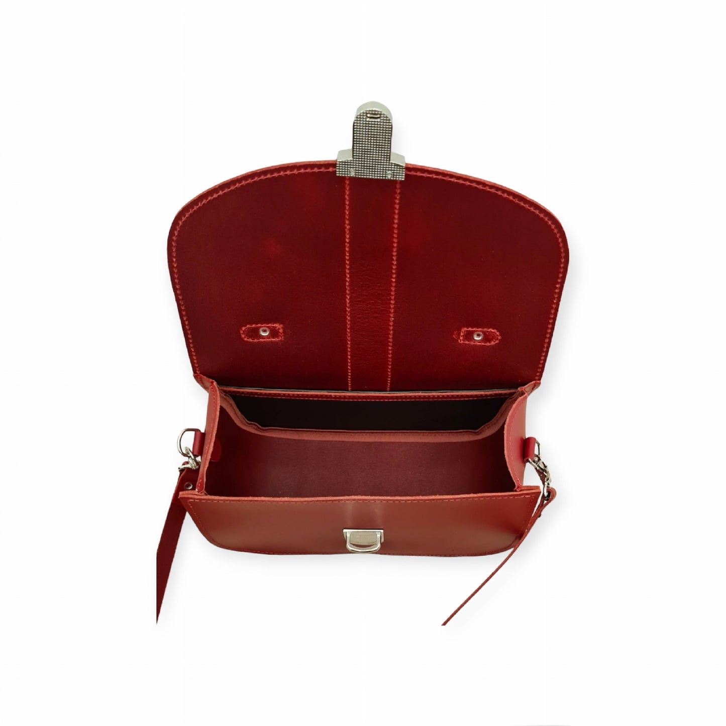 Zatchels Olympia Handmade Leather Handbag in vibrant red, showcasing luxurious craftsmanship and elegant design, perfect for the style-conscious woman.