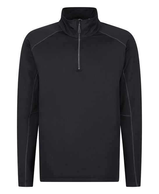 Elegant Regatta Professional Core Stretch Half-Zip Mid-Layer, crafted from quick-drying recycled polyester, showcasing a sophisticated stretch fit for ultimate comfort.