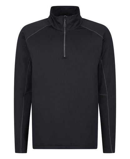 Elegant Regatta Professional Core Stretch Half-Zip Mid-Layer, crafted from quick-drying recycled polyester, showcasing a sophisticated stretch fit for ultimate comfort.