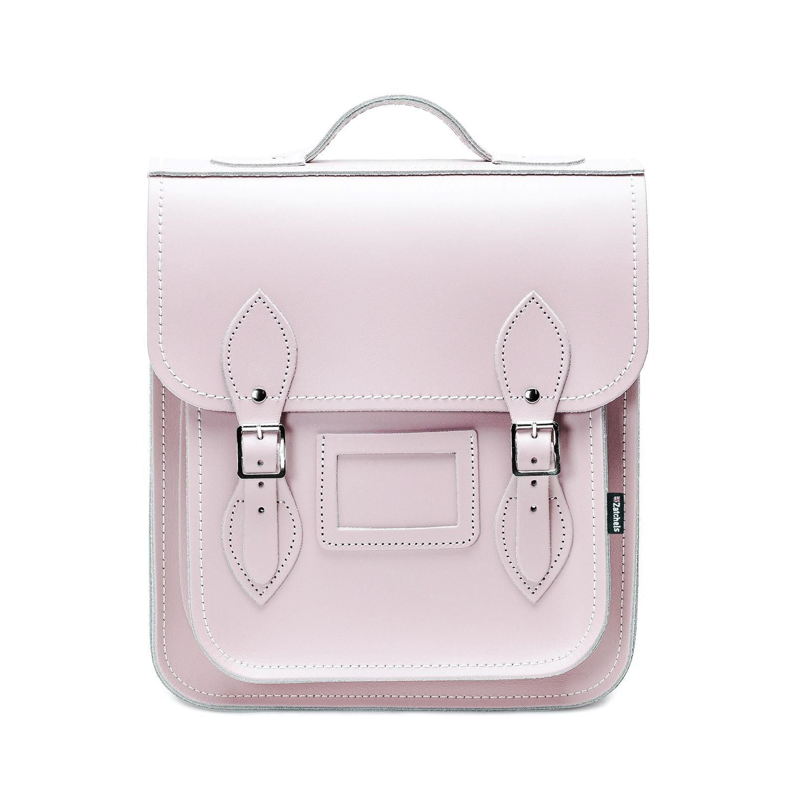 Handmade Leather City Backpack in Rose Quartz, showcasing luxury craftsmanship and stylish design.