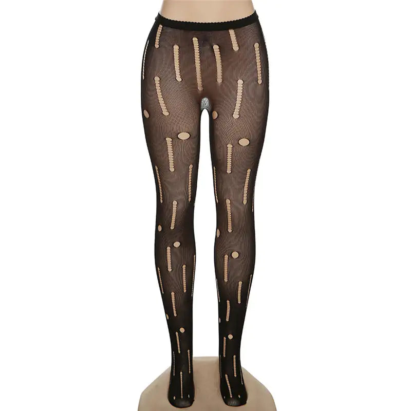 Women's Streetwear designer On My Blocked List Distressed Tights