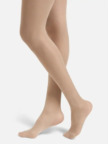 Close-up of Women's Secret Sheer Plush Lined Tights featuring a sleek design, combining luxury with warmth for cold weather.