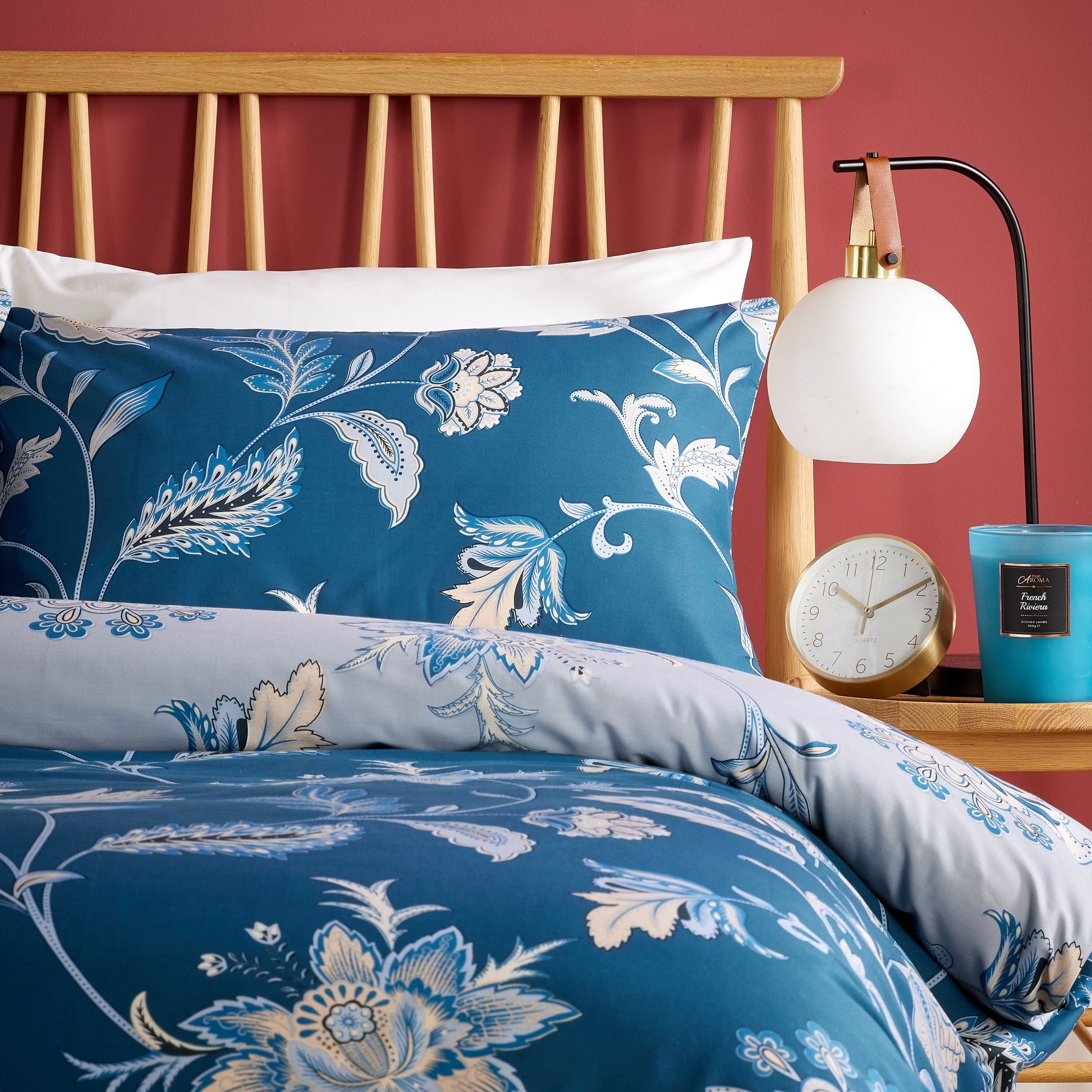 Elegant Shimla Duvet Cover Set by Olivia Rocco featuring a soft reversible design, crafted from a luxurious cotton-polyester blend, ideal for elevating bedroom comfort and style.