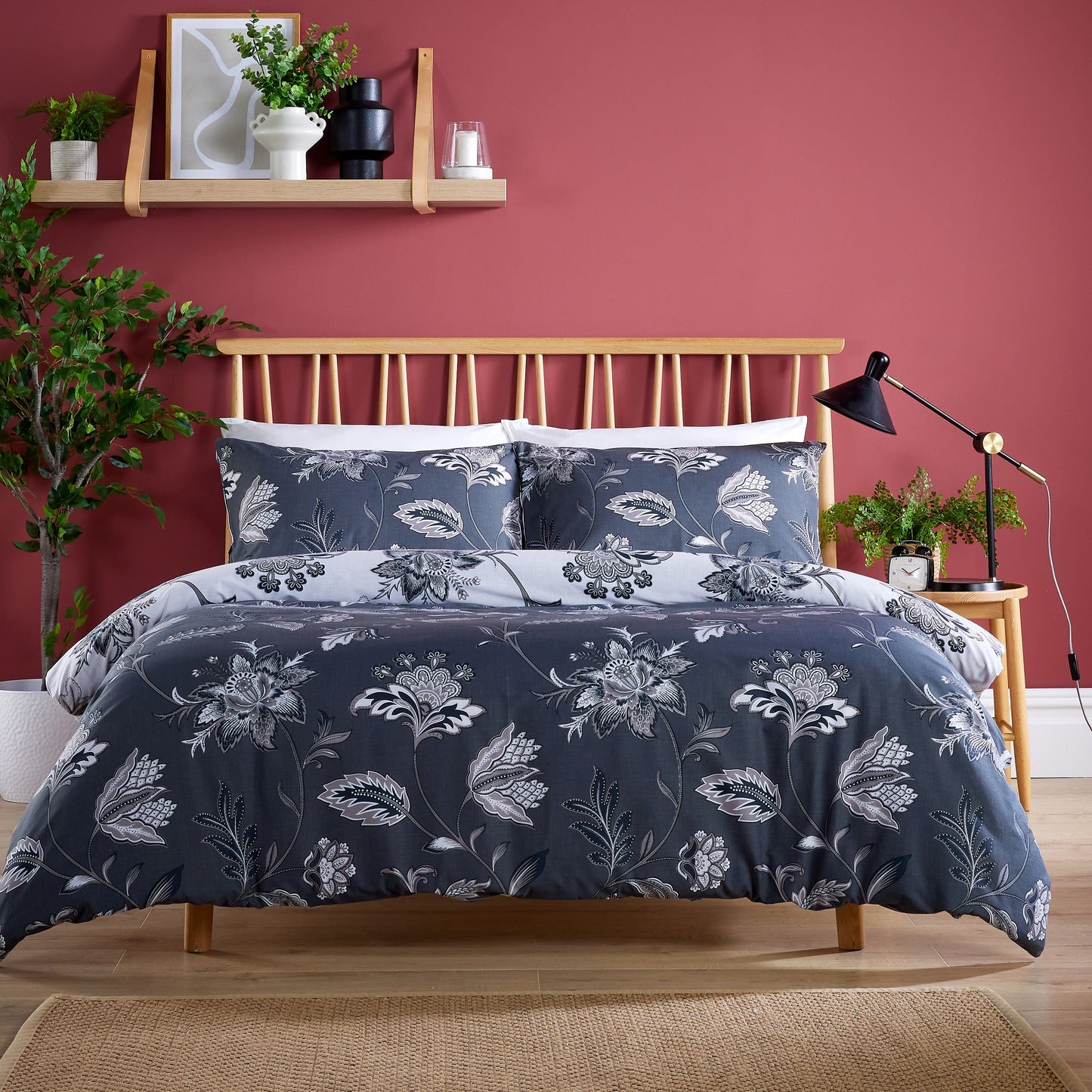 Luxurious Shimla Duvet Cover Set featuring soft reversible quilt design, enhancing bedroom elegance by Olivia Rocco.