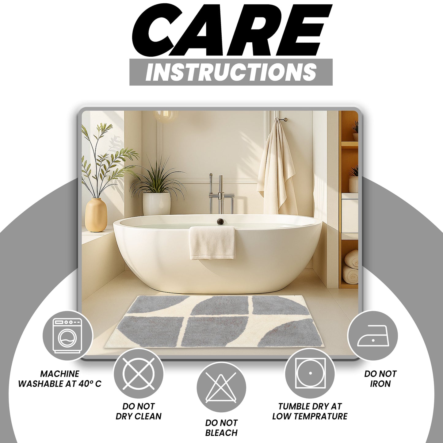 Contemporary Stockholm Bath Mat in soothing green, illustrating its soft cotton blend and ideal for creating a serene bathroom atmosphere.